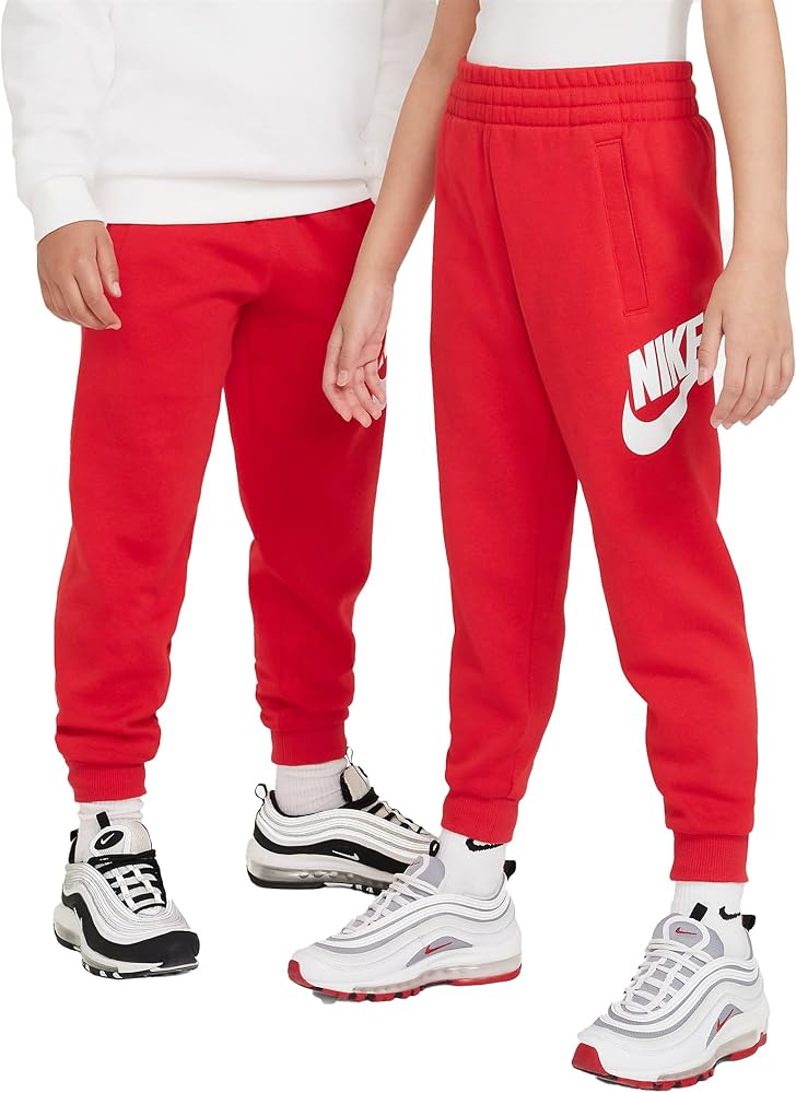 Nike Club Fleece Big Kids' Joggers (University RED/White, FD2995-657) Size X-Large