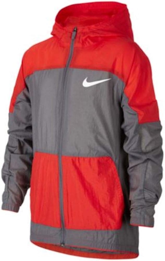 Nike B Nk Boys' Woven Jacket (Boys Large, Gun Smoke/White)