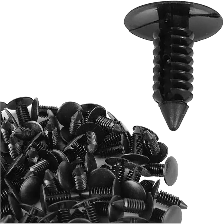 200 Pcs Bumper Clips, Plastic Trim Boot Rivets Clip, 7mm Hole Push Retainer Kit, Fender Shield Fasteners, Automotive Body Clips, Auto Accessories Compatible with GM and More