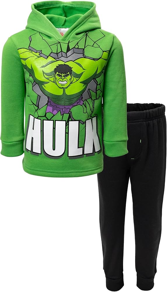 Marvel Avengers Captain America Black Panther Hulk Hoodie and Pants Outfit Set Toddler to Big Kid