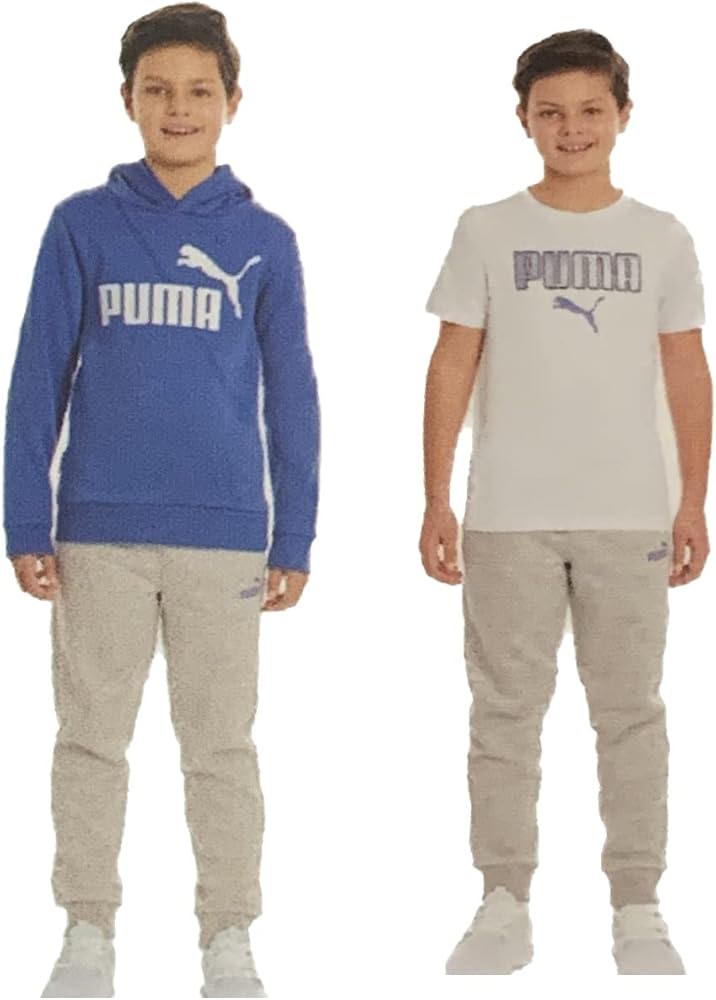 PUMA Youth Boy's 3 Piece Set, 1 Tee, 1 Hoodie, 1 Jogger Pant