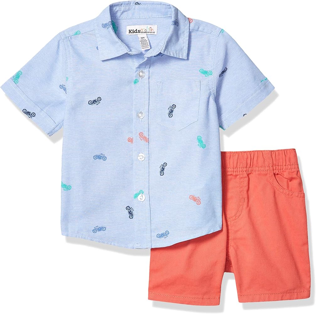 Kids Headquarters Boys' Shorts Set, Blue Print, 18M