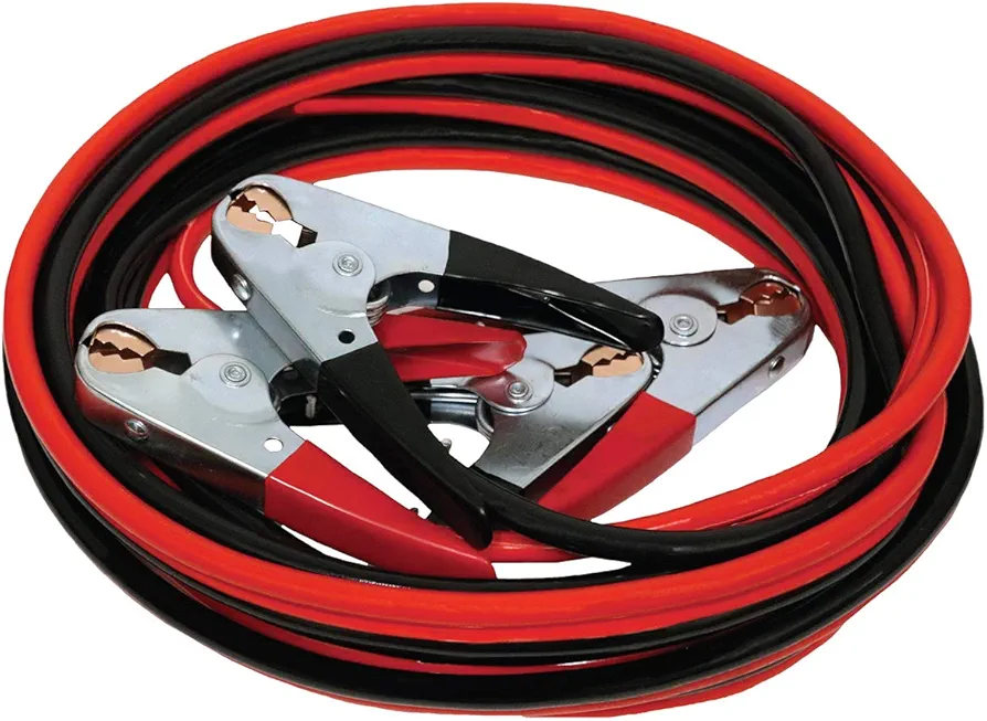 Grip 20 ft 2 Gauge Heavy Duty Booster Cables - Jumper Cables - Jump Dead/Weak Batteries in Cars, Boats, ATV's, Snowmobiles - 12/24V Systems - Copper Jaw Clamps - Automotive