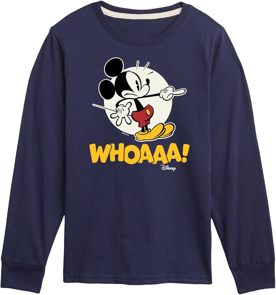 Disney Mickey Mouse - WHOAAA! - Youth Long Sleeve Graphic T-Shirt