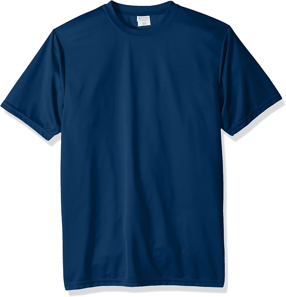 Augusta Sportswear Kids' Standard Wicking Tee Shirt, Navy, Medium