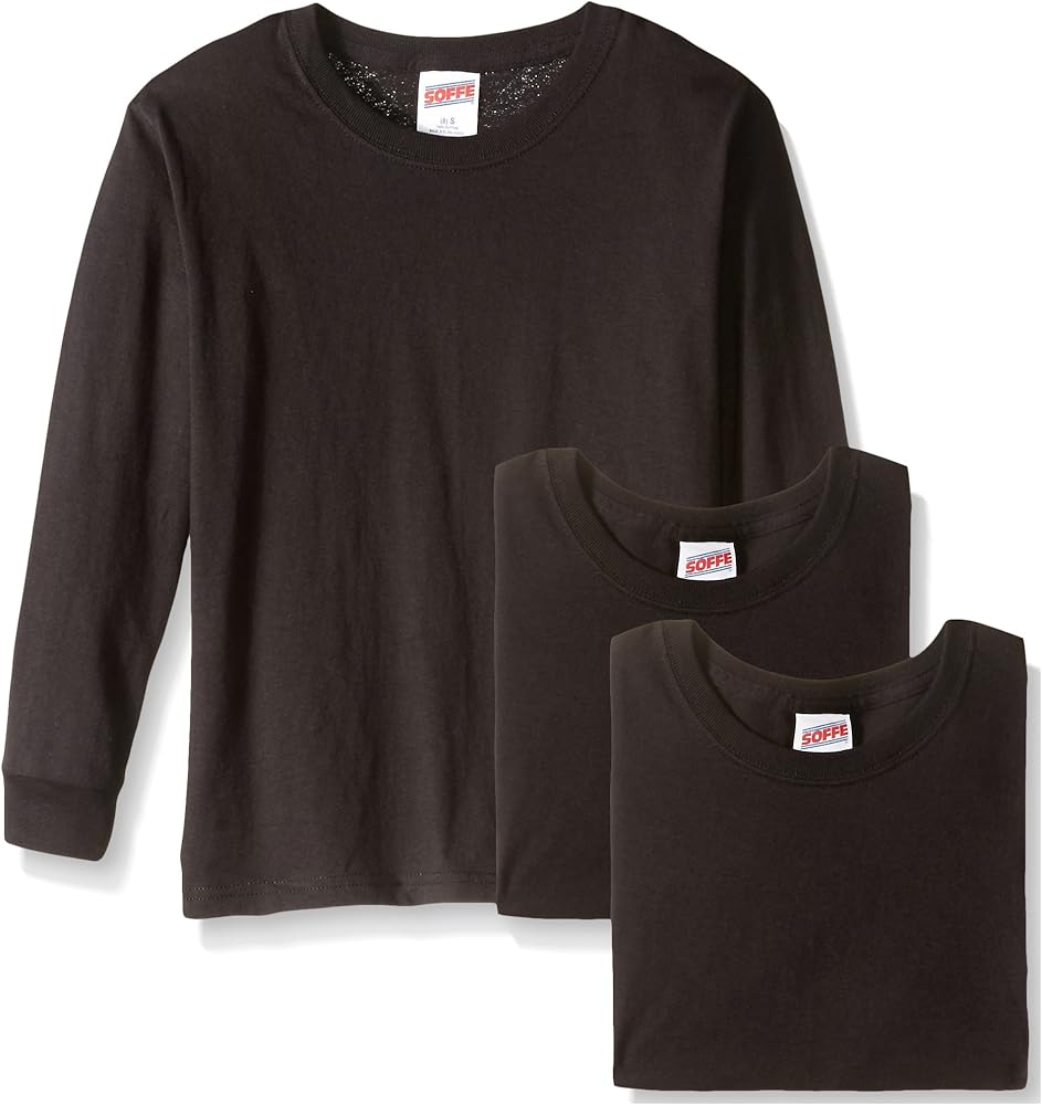 Soffe Big Boys' Long Sleeve Cotton T-Shirt