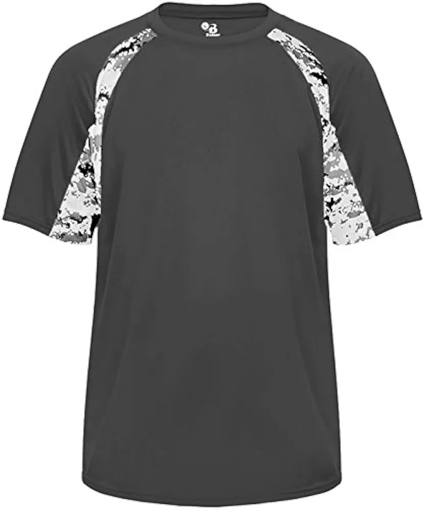 Badger Sports Digital Hook Youth Tee Graphite/White Digital Large