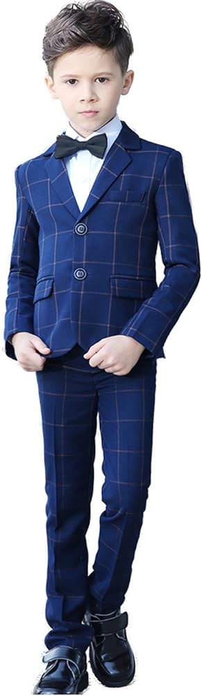 YuanLu Boys Colorful Formal Suits 5 Piece Slim Fit Dresswear Suit Set