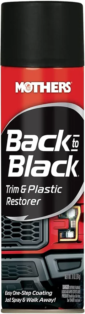 Mothers 06110 Back-to-Black Trim & Plastic Restorer Aerosol, 10 oz.