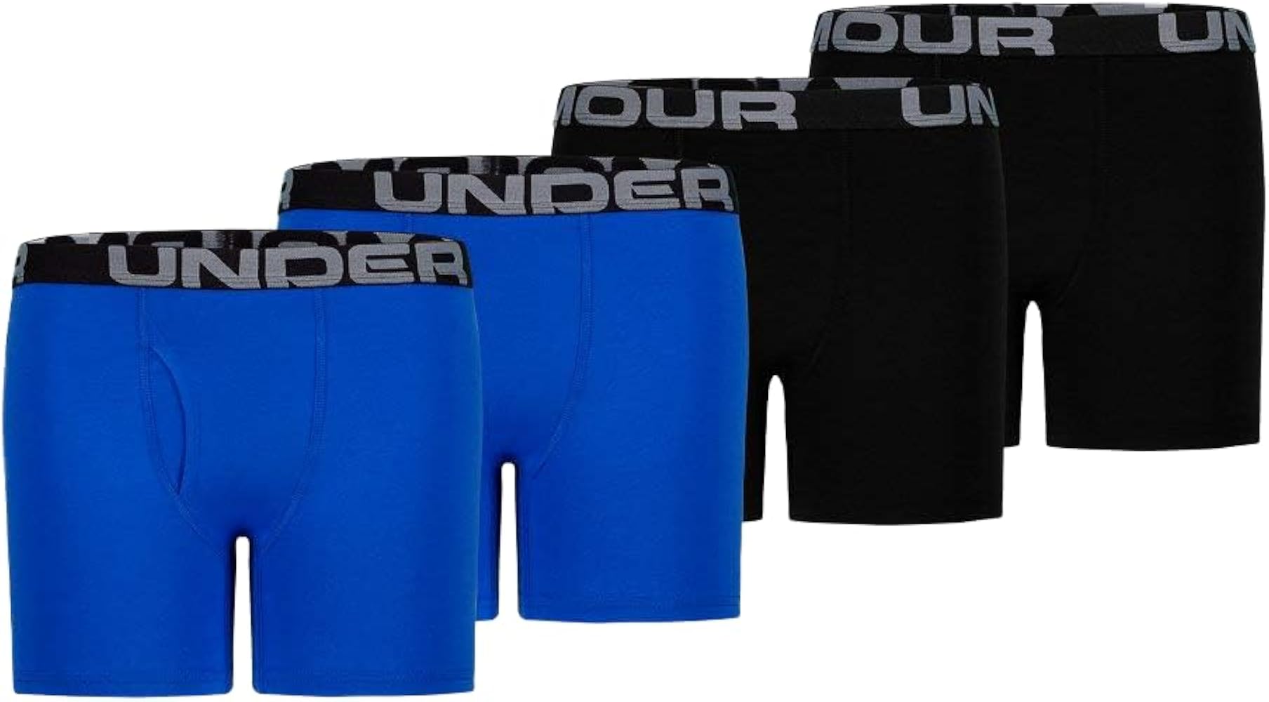 Under Armour Boys' UA Cotton Boxer Briefs 4-Pack