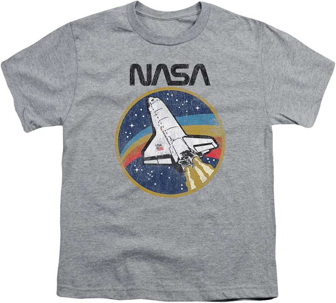 NASA Retro Space Shuttle Youth T Shirt & Stickers (Large)