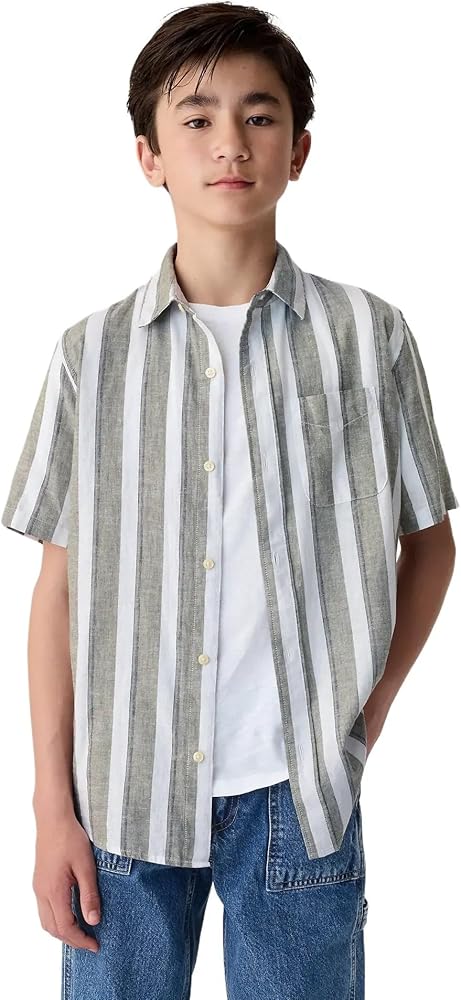 GAP Boys' Short Sleeve Linen Top