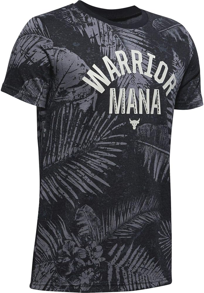 Under Armour Boys' Project Rock Aloha Warrior Mana Short Sleeve Shirt