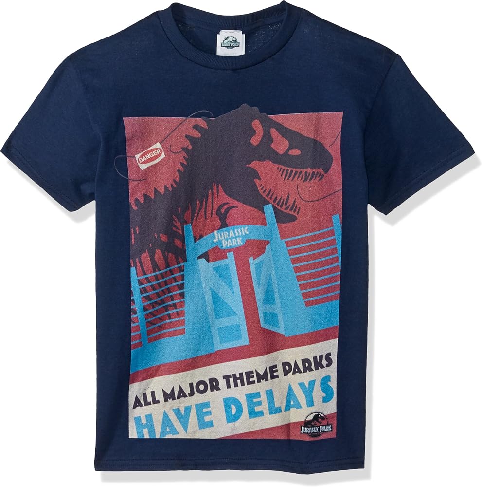 Jurassic Park Boys' Big Officially Licensed Theme Parks Graphic Tee