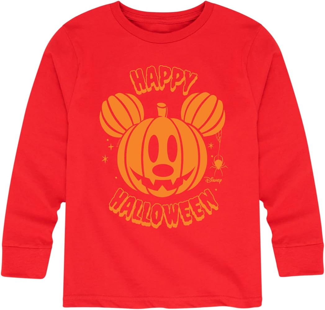 Disney Mickey & Friends - Mickey Pumpkin - Toddler and Youth Long Sleeve Graphic T-Shirt