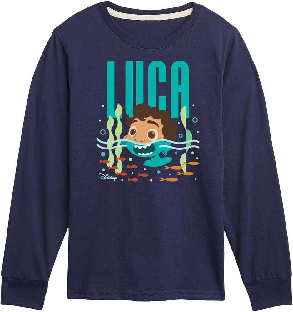 Disney Luca - Half Human Half Sea Monster Luca - Toddler and Youth Long Sleeve Graphic T-Shirt