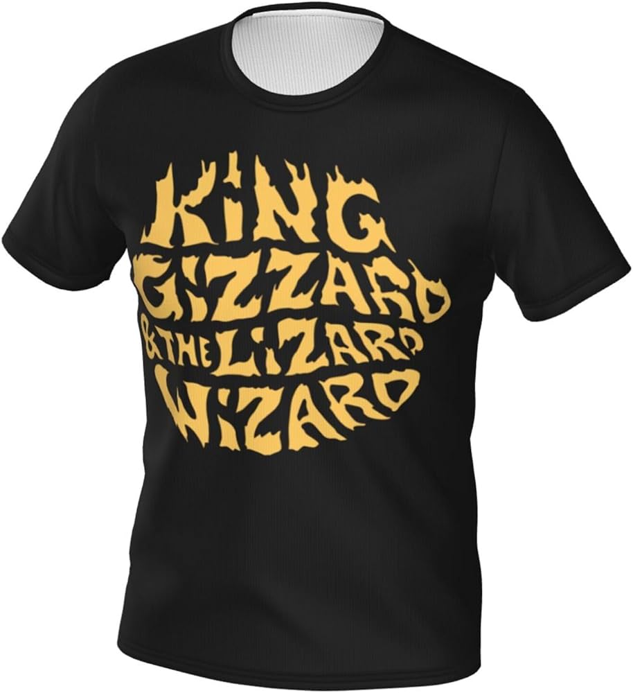 Rock Band T Shirts King Gizzard and Lizard Wizard Mens Summer Cotton Tee Crew Neck Short Sleeve Tees