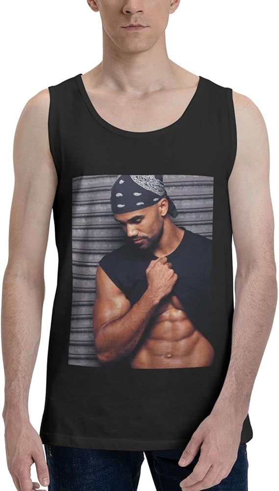 Shemar Moore Tank Top Boys Summer Sleeveless Tee Cool Workout Swim Beach Shirts for Bodybuilding Gym Fitness Training