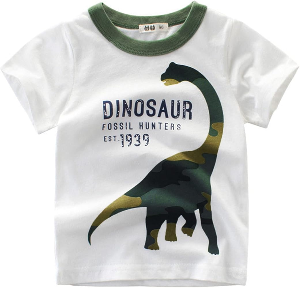 Dinosaur Clothes Baby Short Toddler Sleeve Kids Years T Boys Tops for 17 Crewneck Tee Shirts Camouflage Boy