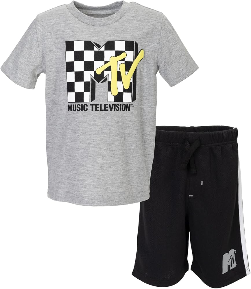 Big Boys Athletic Graphic T-Shirt Mesh Shorts Set