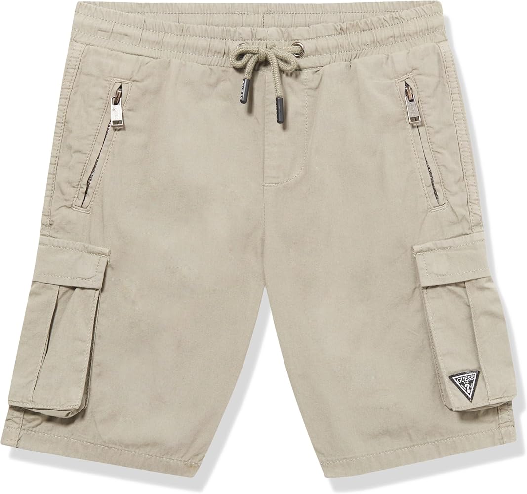 GUESS Boys' Twill Gabardine Cargo Pocket Short