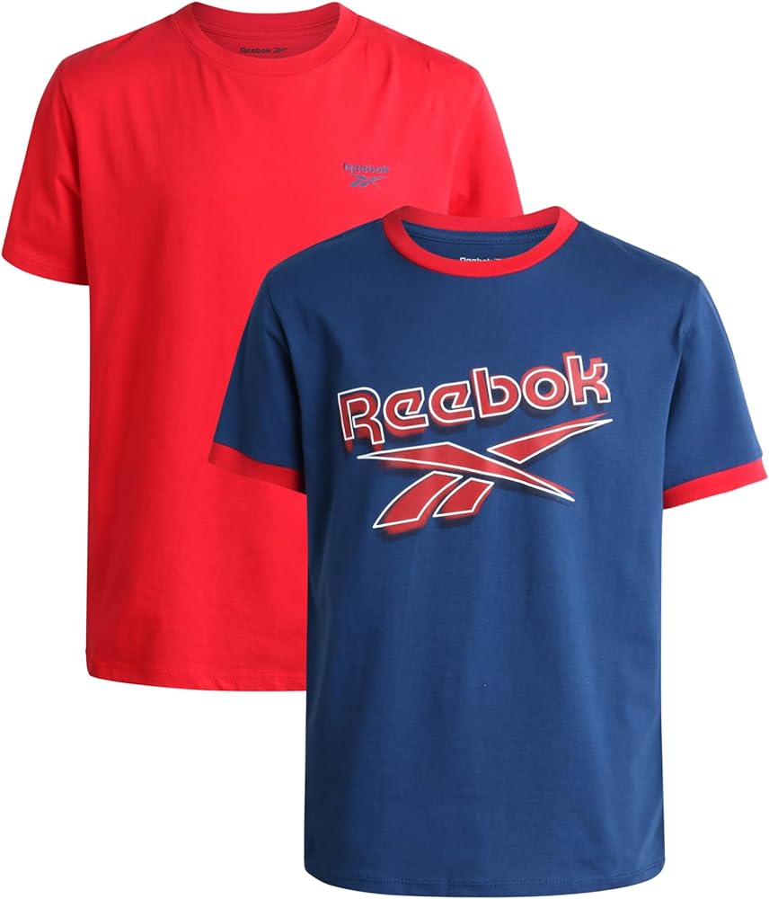 Reebok Boys' Athletic T-Shirt - 2 Pack Active Performance Sports Tee