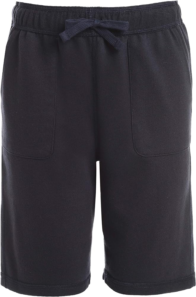 IZOD Boys' School Uniform Sensory-Friendly Knit Short, Soft Fabric with Elastic Waist, Tagless, Flattened Seams & Pockets