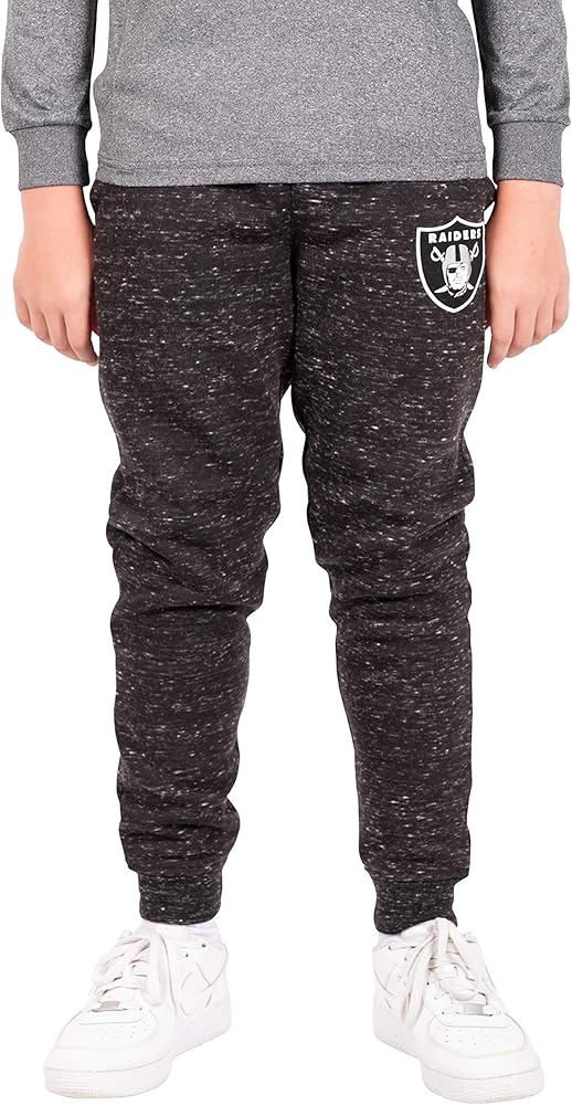 Ultra Game Boys' NFL Black Snow Fleece Jogger Sweatpants