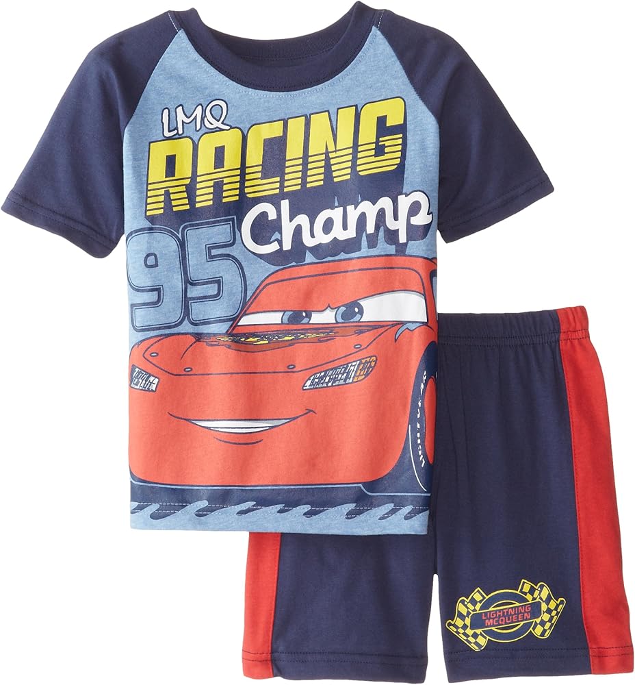 Disney Cars Boys' Disney's Short Sleeve T-Shirt and Jersey Short 2-Piece Set