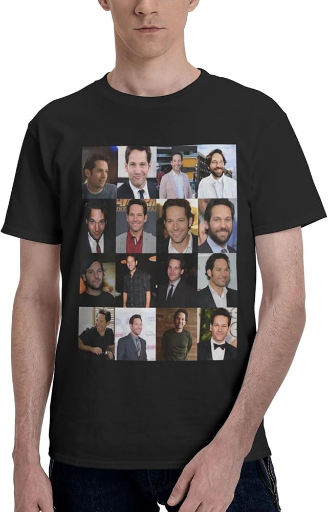 Paul Rudd T Shirt Mens Lightweight Soft Short Sleeve Casual Basic Crew Neck Tee Tops