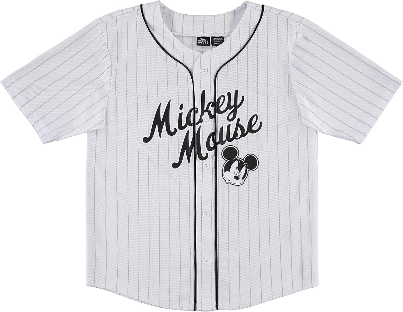 Disney Boys Mickey Mouse Baseball Jersey - Boys Classic Mickey Mouse Mesh Button Down Baseball Jersey Mickey Mouse Shirt