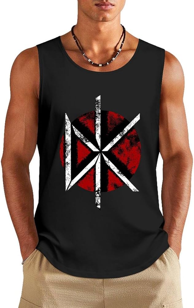 Men's Tank Top Shirt Crewneck Neck Workout Shirt Vest