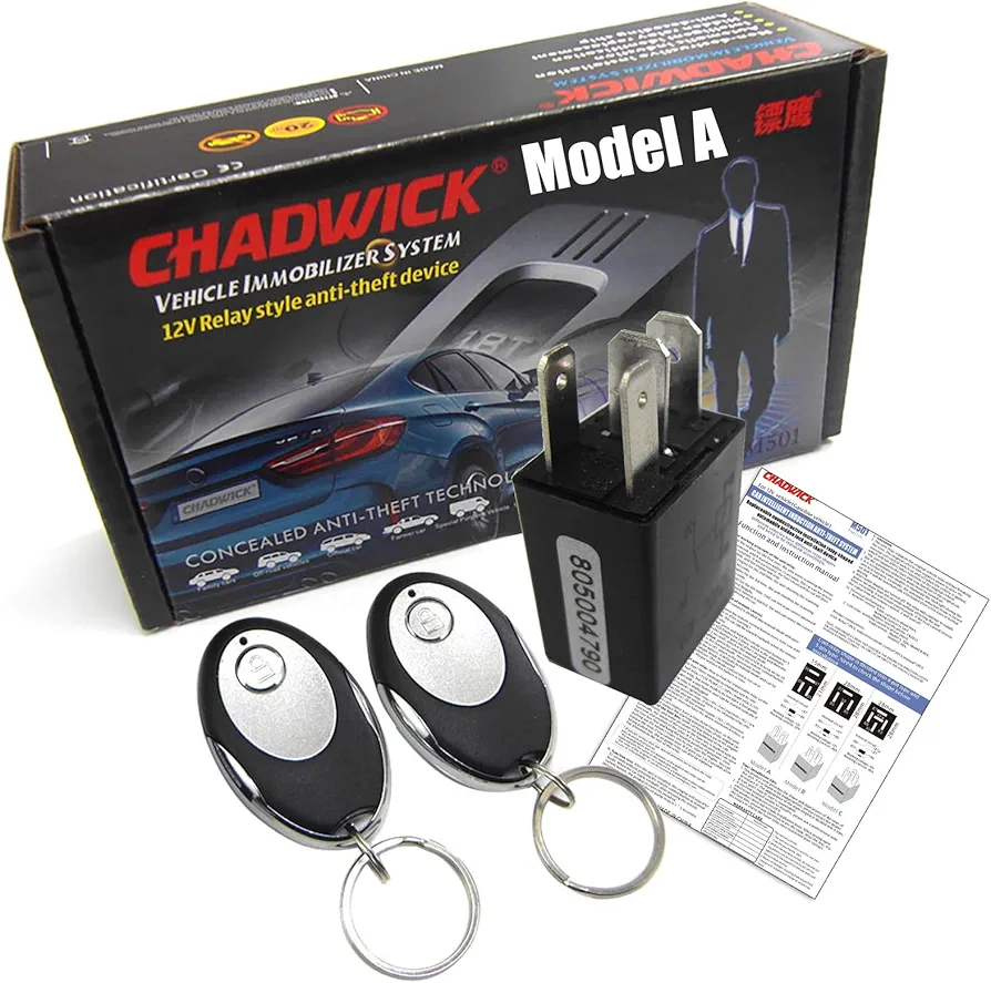 CHADWICK Relay-shaped Automobile Hidden Lock, Relay Style Anti-theft Device, 12V Vehicle Immobilizer System, Car Intelligent Oil Circuit Controller, Replaceable Non-destructive Installation, Model A