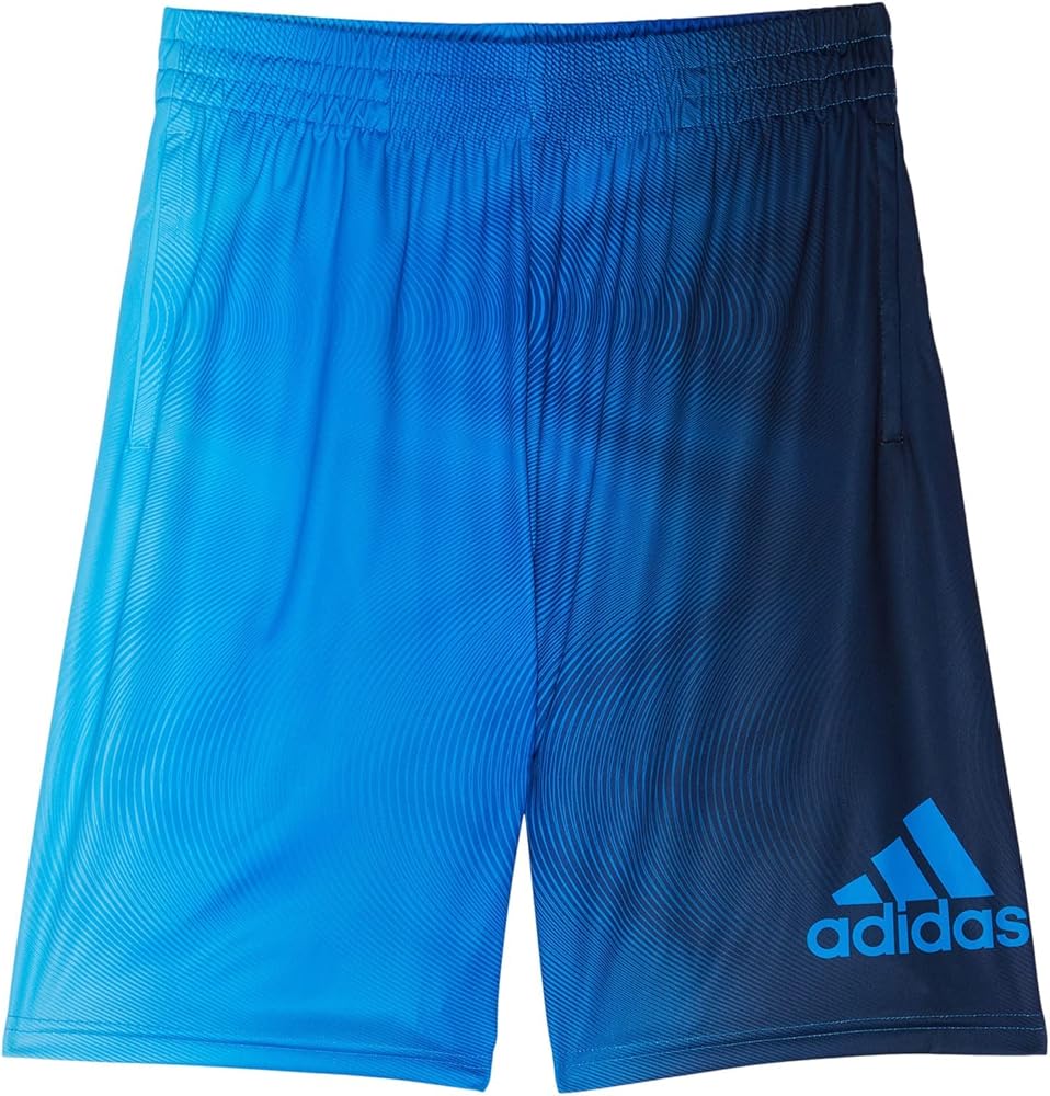 adidas Boy's Feel Free Shorts (Bid Kids) Blue Rush LG (14-16 Big Kid)