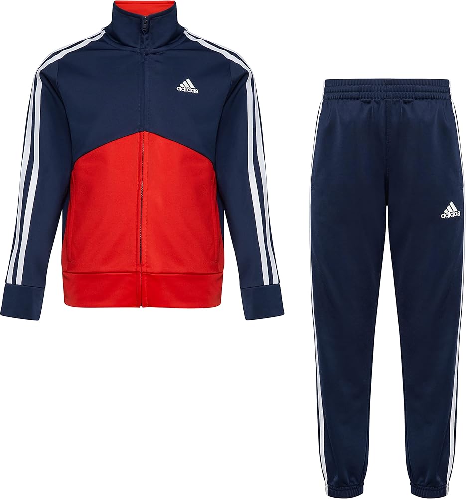 adidas boys 2-piece Color Block Tricot Track Set