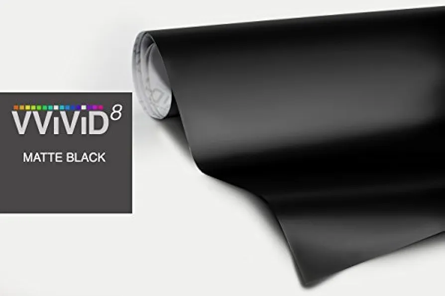 Black Matte 60 Inch x 20ft 100sq ft Cast Decal Automotive Use Bubble and Air-Free Car Wrap Vinyl Exterior 3MIL-VViViD8