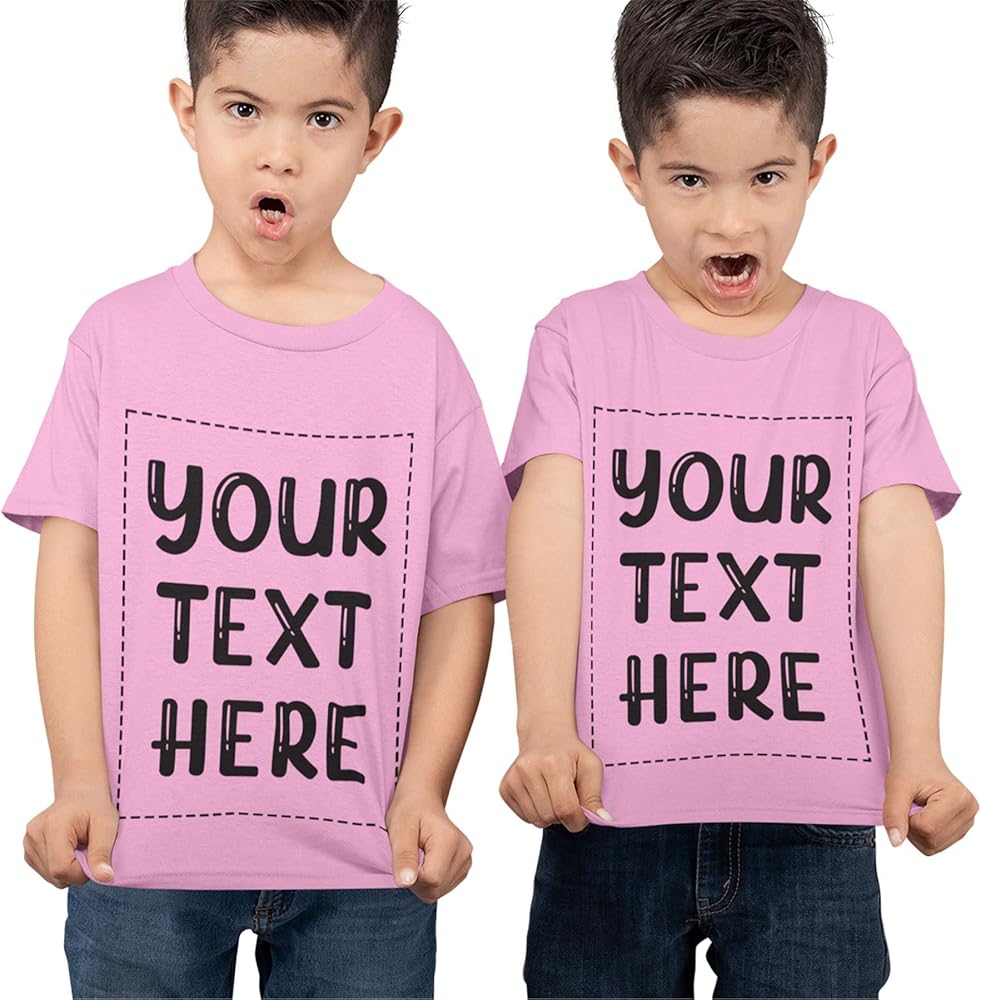 Personalized Shirts for Children, Custom T Shirt for Kids, Boys Custom Tshirt Girls Front & Back Printing