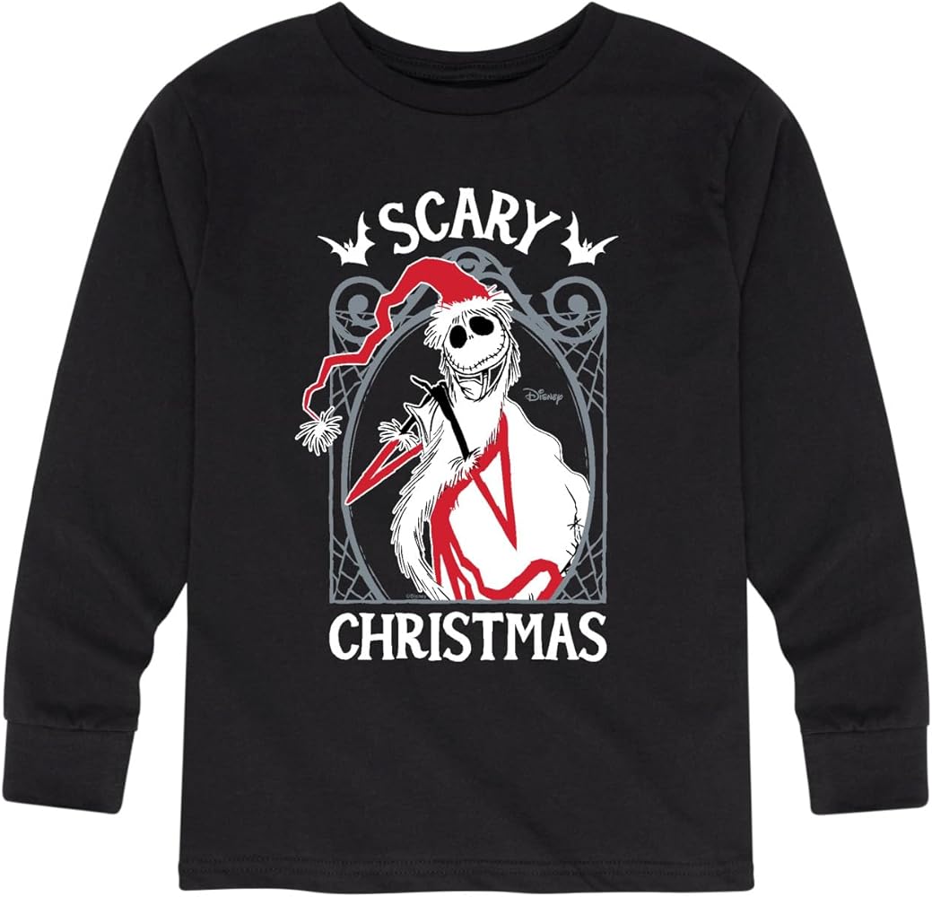 Disney The Nightmare Before Christmas - Jack Scary Christmas - Toddler and Youth Long Sleeve Graphic T-Shirt