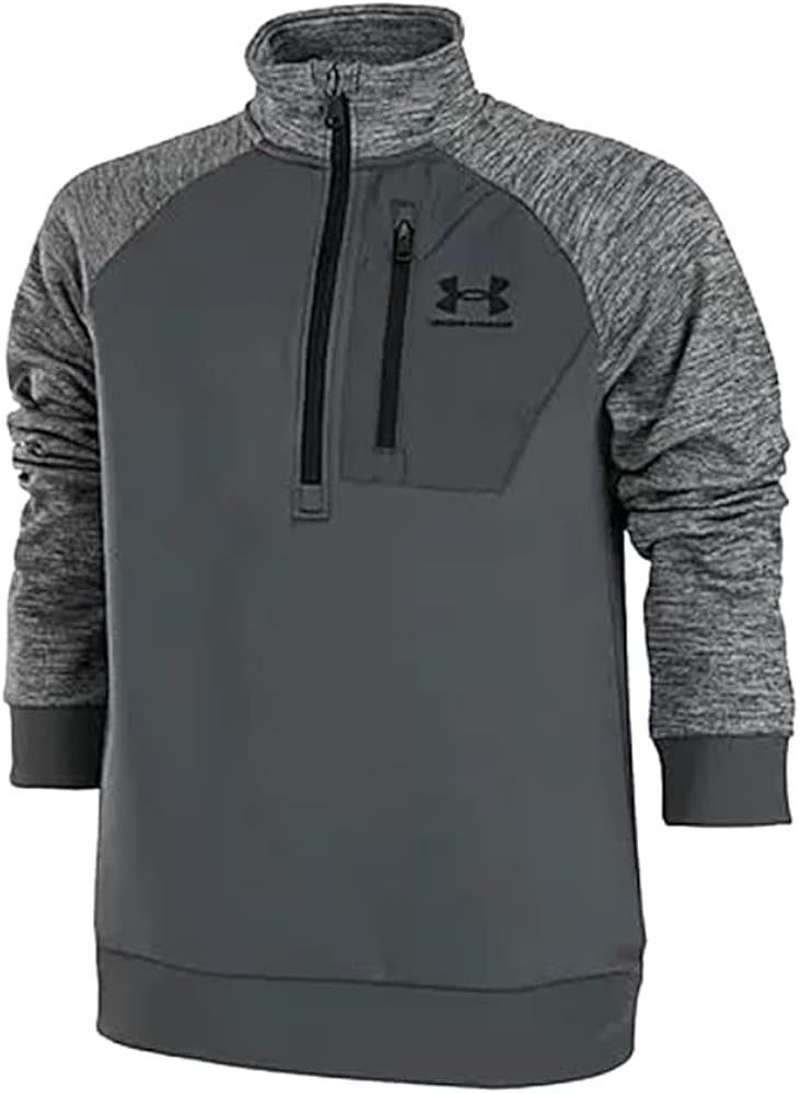 Under Armour AF Half-Zip Sweatshirt Boys Active Sweaters Size YXL, Color: Charcoal