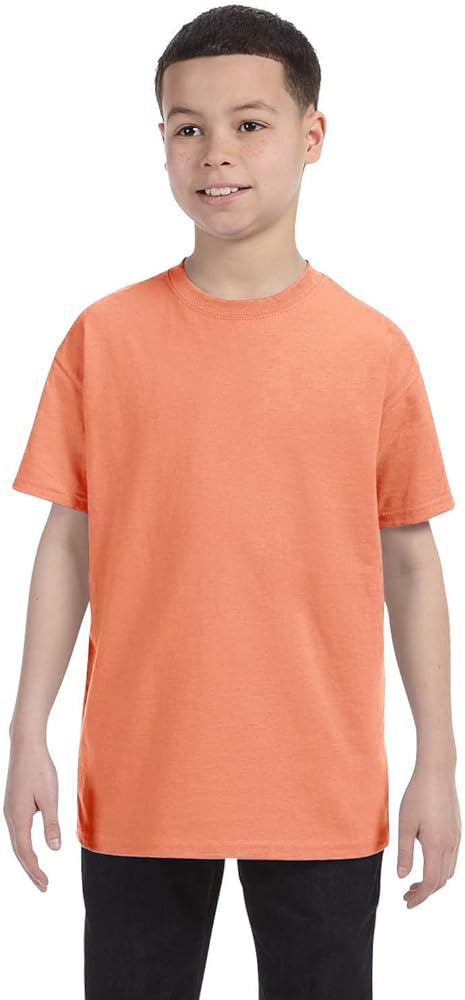 Hanes Youth 61 Oz Tagless T-Shirt - Candy Orange - XS - (Style # 54500 - Original Label)