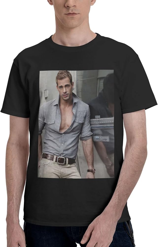 William Levy T Shirt Mens Lightweight Soft Short Sleeve Casual Basic Round Neck Tee Tops