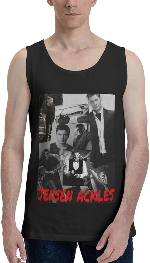 Jensen Ackles Tank Top Boys Summer Sleeveless Tee Cool Workout Swim Beach Shirts for Bodybuilding Gym Fitness Training