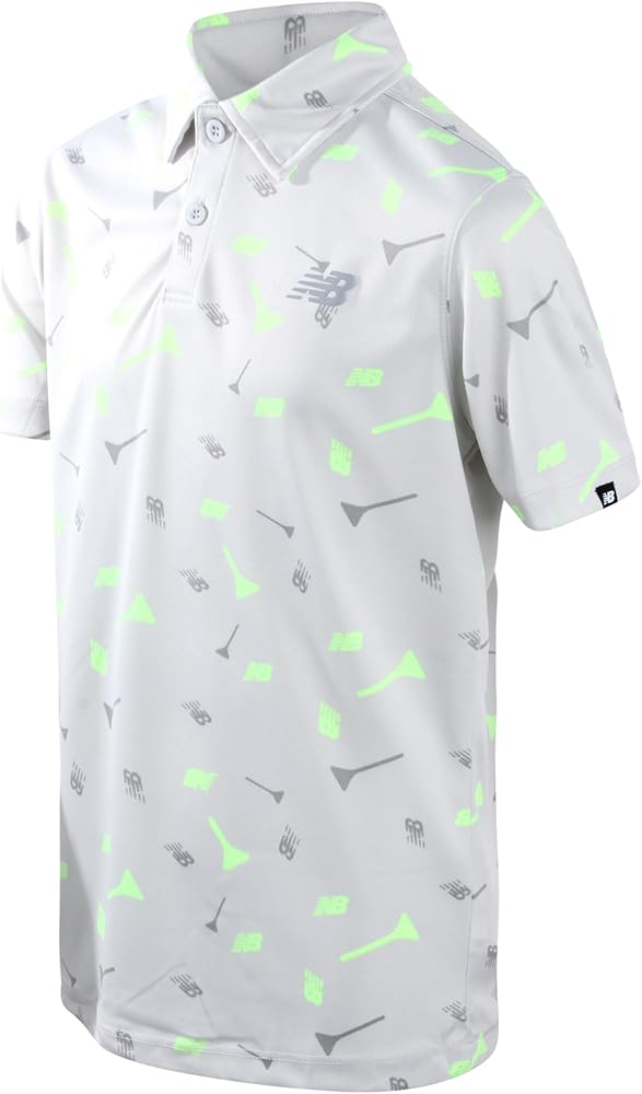 New Balance Boys' Polo T-Shirt - Short Sleeve Dry Fit Shirt for Boys - Performance Collared Golf Shirt (8-20)