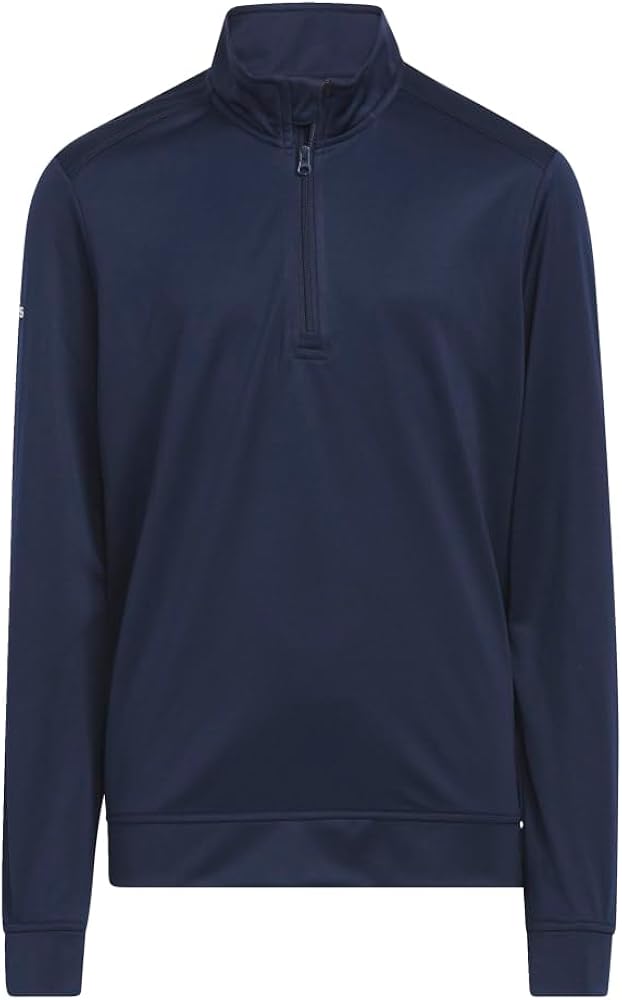 adidas Boys' Heather Quarter Zip Golf Pullover