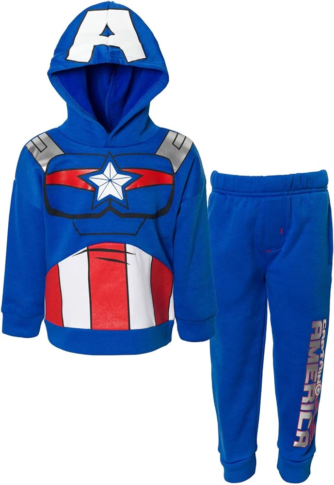 Marvel Spider-Man Avengers Fleece Cosplay Pullover Hoodie and Jogger Pants Outfit Set Toddler to Big Kid Sizes (2T - 18-20)