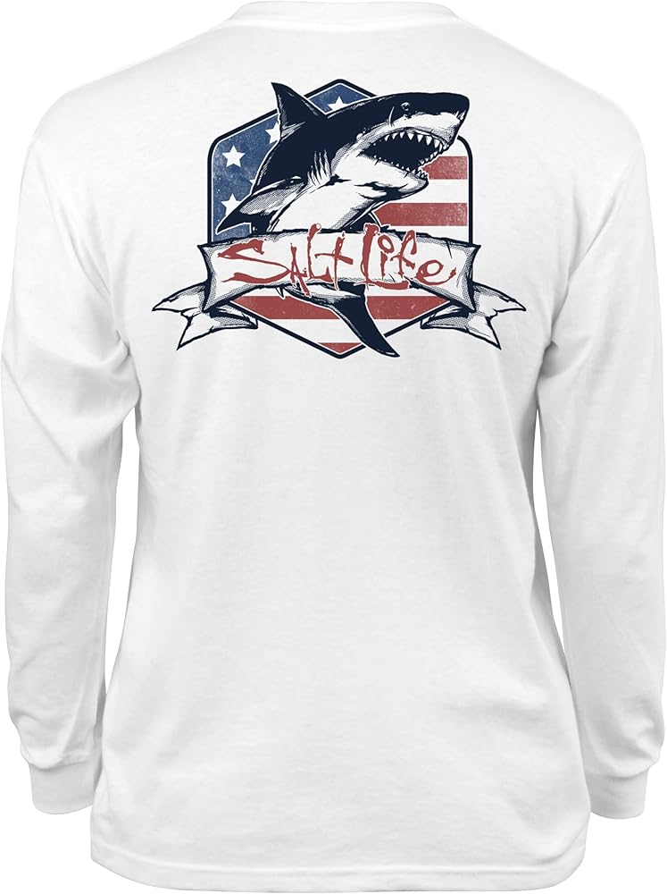 Salt Life Boy's Amerishark Youth Long Sleeve Tee