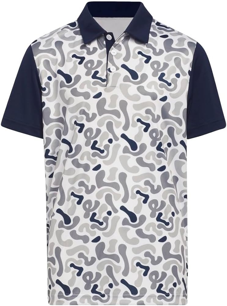 adidas Boy's Camouflage Printed Golf Polo Shirt