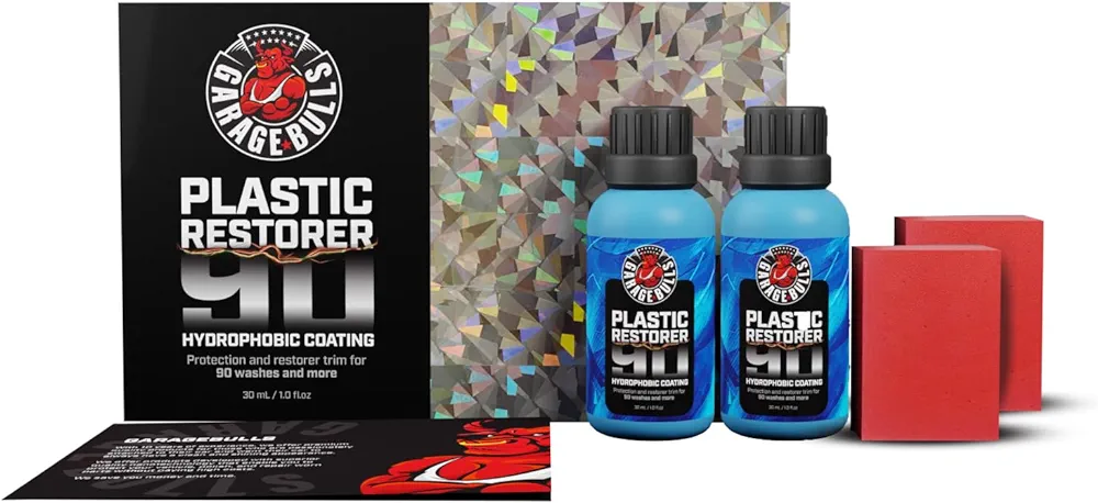 Car Plastic Restorer & Hydrophobic Trim Ceramic Coating Kit Long Lasting Coating Car Accessories 30ml, 1fl oz (2 Pack)