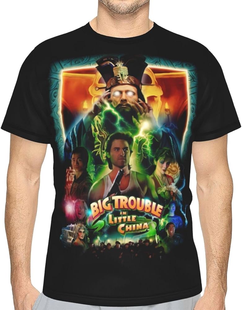 Big Trouble Movie in Little Theme China T Shirt Men's Fashion Tee Summer Round Neck Short Sleeves Tshirt