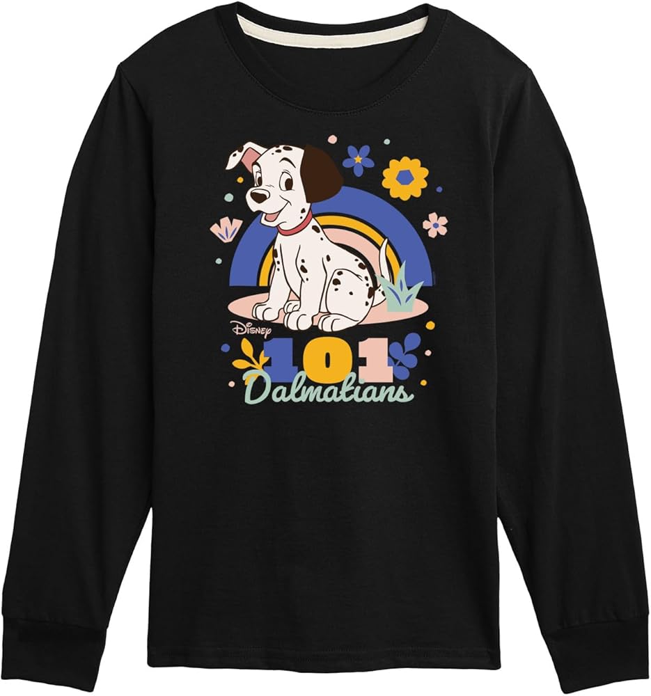 Disney 101 Dalmatians Animated - Spring Flowers - Toddler and Youth Long Sleeve Graphic T-Shirt